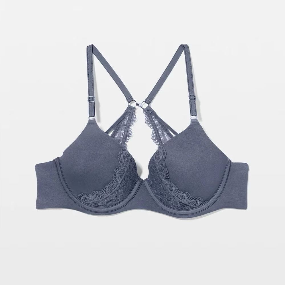 Soma | EMBRACEABLE Perfect Coverage Convertible Bra Lace Back Earl Grey | 38DD